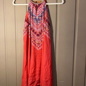 Love Reign Pink Halter Maxi Sundress